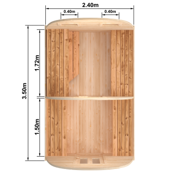 Fasssauna / Gartensauna / Banja / Viking 3,5 m mit Vorraum